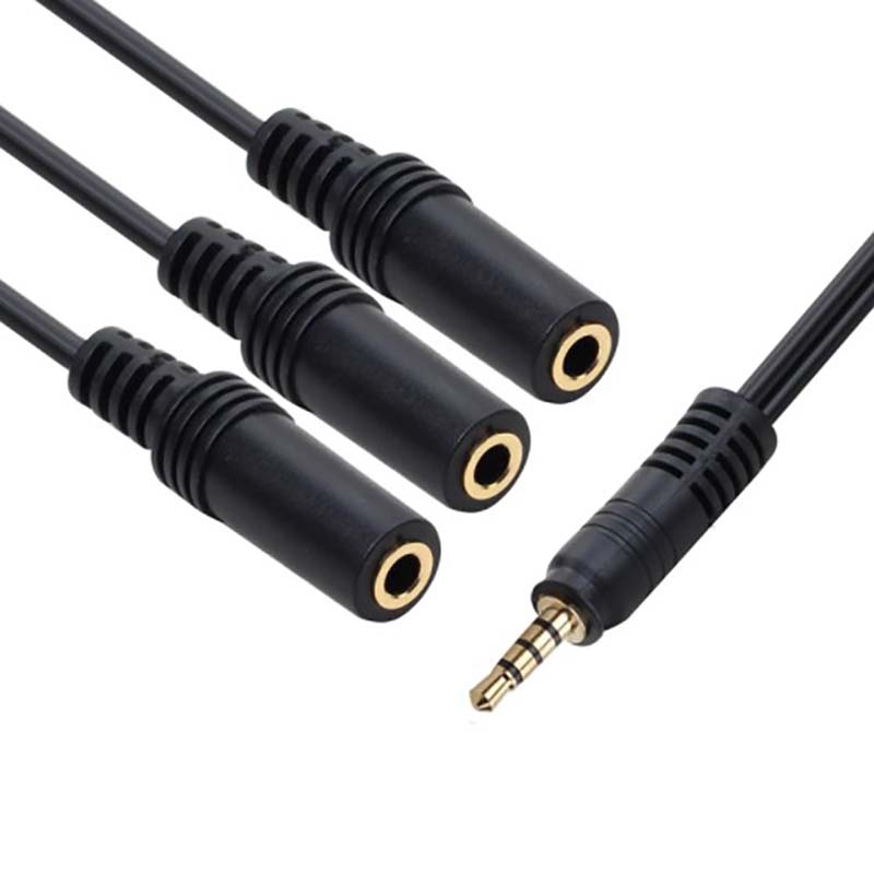 ⭐ 3.5mm 1 Male to 3 Female 3 W - Earphone Splitter Jack บทวิจารณ์และราคา