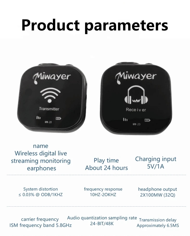 Miwayer WM-20 5.8G Wireless In - In Ear Monitor Iem บทวิจารณ์และราคา
