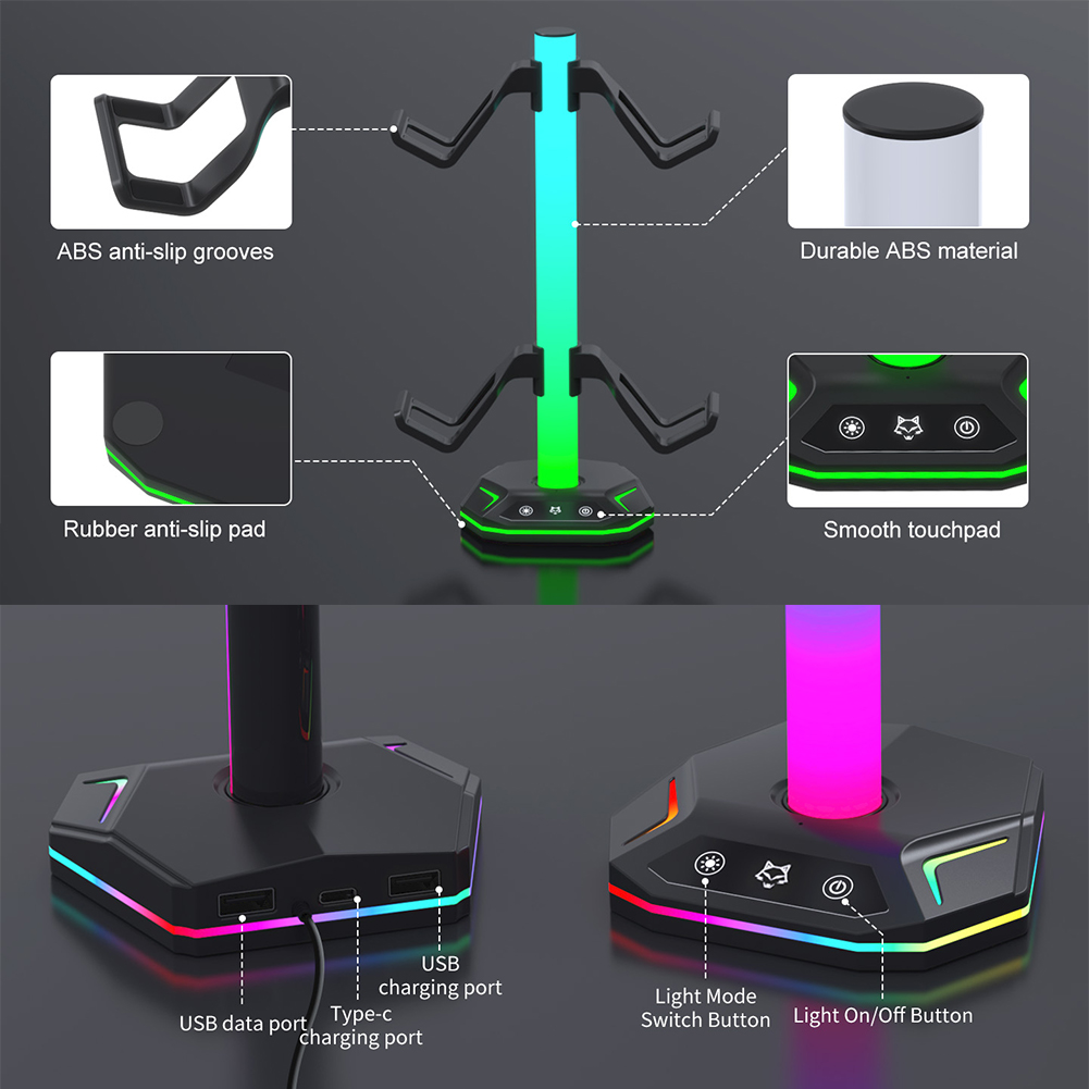 RGB Controller Stand For PS5/X - Headphone Stand Desk บทวิจารณ์และราคา