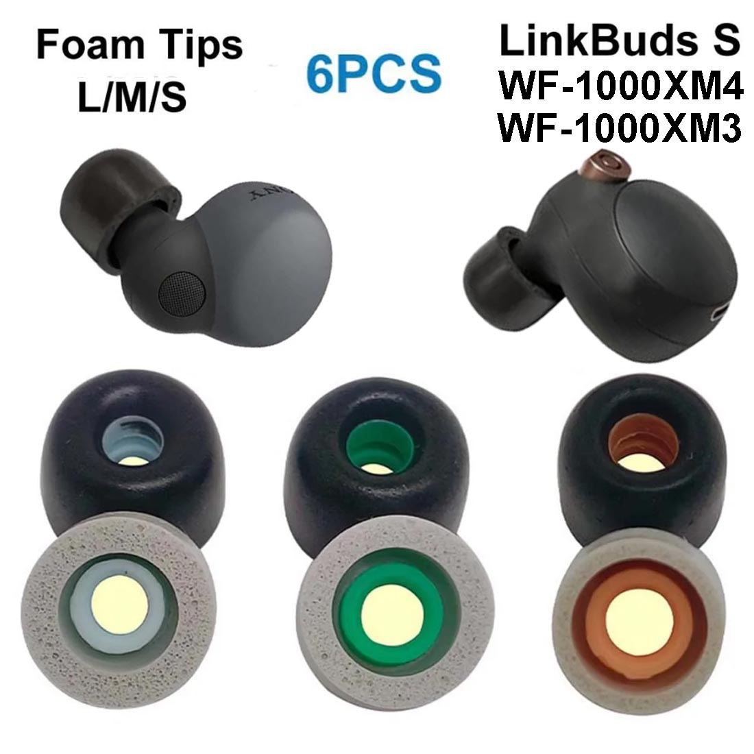 Memory Foam Ear Tips For Sony  - Earphone Foam Tip บทวิจารณ์และราคา