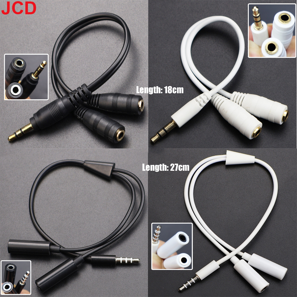 JCD 1Male to 2 Dual Female Y S - Earphone Splitter Jack บทวิจารณ์และราคา