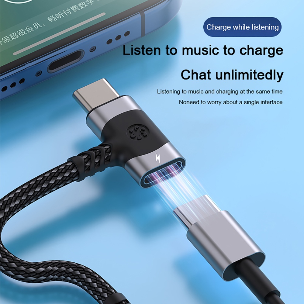 2 In 1 USB C To 3.5mm AUX Audi - Earphone Splitter Jack บทวิจารณ์และราคา