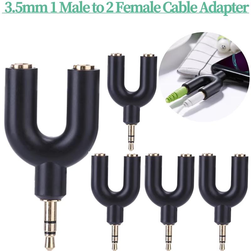 U Type Adapter Y Shape 3.5mm S - Earphone Splitter Jack บทวิจารณ์และราคา