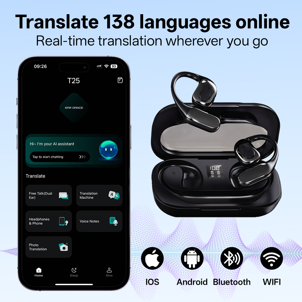 MSAI T23 AI Translator Earbuds - Earbuds Charging Case บทวิจารณ์และราคา