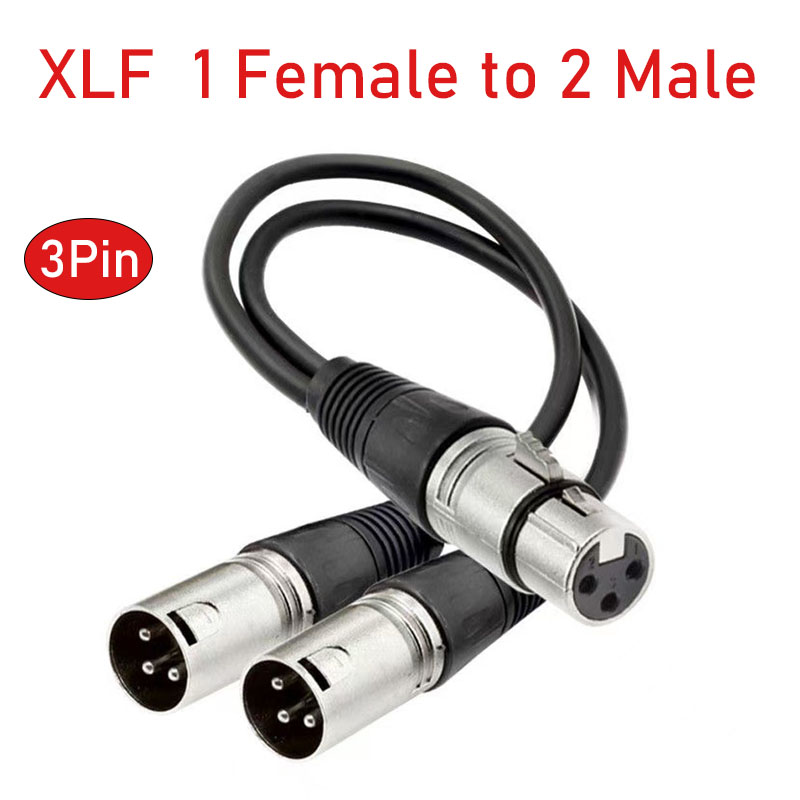 XLR Splitter Cable 3 Pin Femal - Audio Splitter Y บทวิจารณ์และราคา