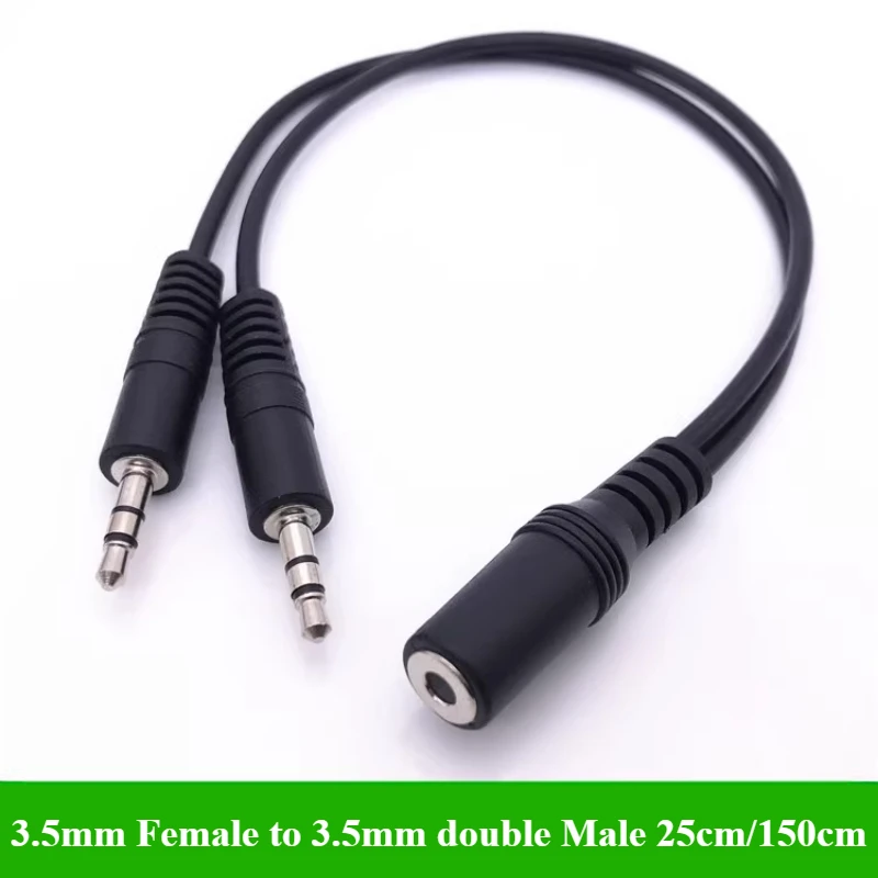 2/5Pcs/lot 3.5mm 1 to 2 Audio  - Earphone Splitter Jack บทวิจารณ์และราคา
