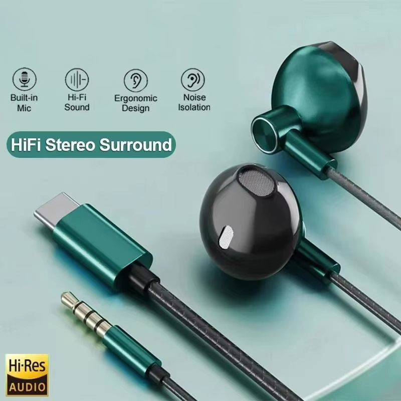 Type C 3.5mm HIFI Stereo Wired - Audiophile Headphone Wired บทวิจารณ์และราคา