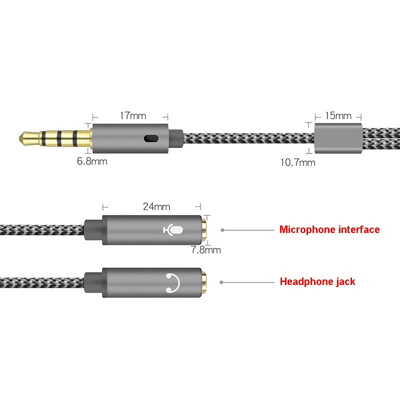 1/3/5PCS 3.5mm Audio Splitter  - Earphone Splitter Jack บทวิจารณ์และราคา