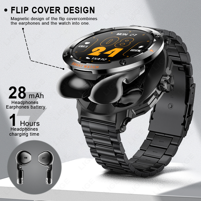 New Men's 2 In 1 Headset Smart - Earbuds Charging Case บทวิจารณ์และราคา