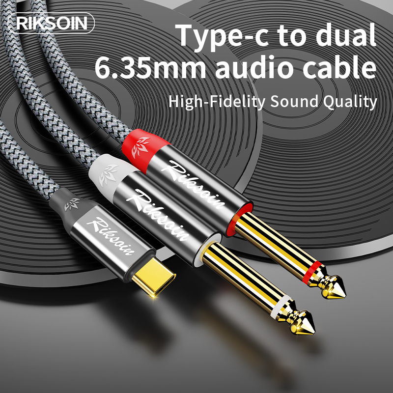 USB Type C to Dual 6.35mm TS A - Audio Splitter Y บทวิจารณ์และราคา