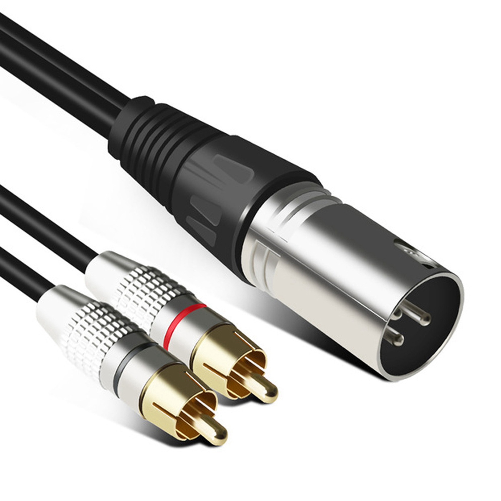1 XLR Male to 2 RCA Male Plug  - Audio Splitter Y บทวิจารณ์และราคา