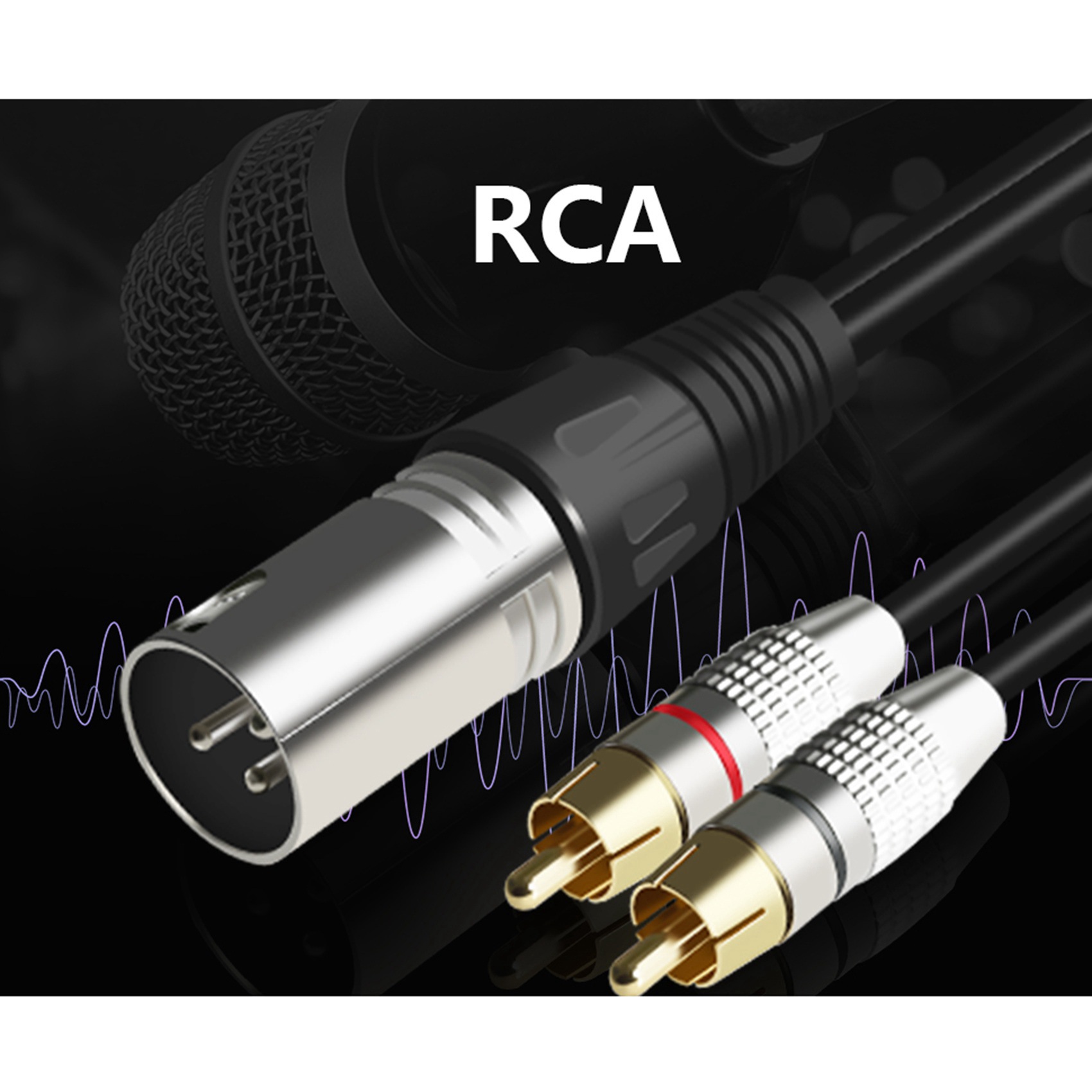 1 XLR Male to 2 RCA Male Plug  - Audio Splitter Y บทวิจารณ์และราคา