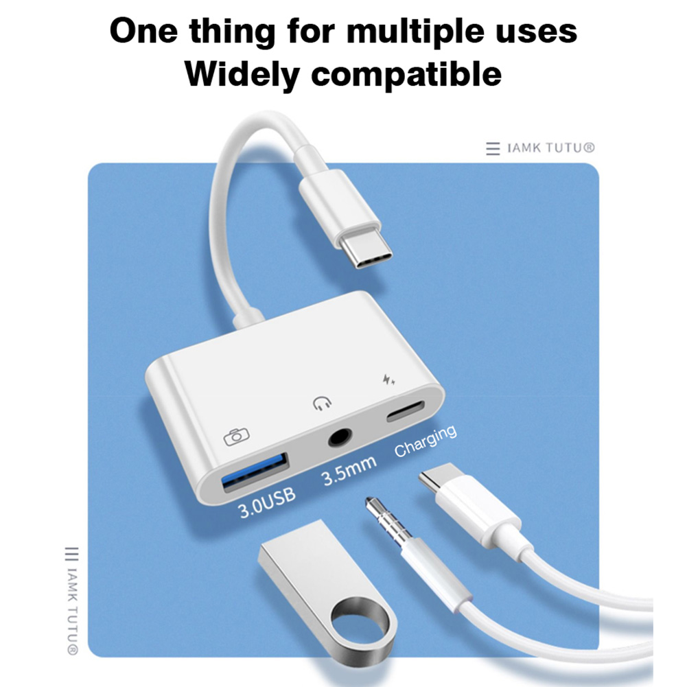 3 in 1 Type C to 3.5mm Jack Ea - Earphone Splitter Jack บทวิจารณ์และราคา