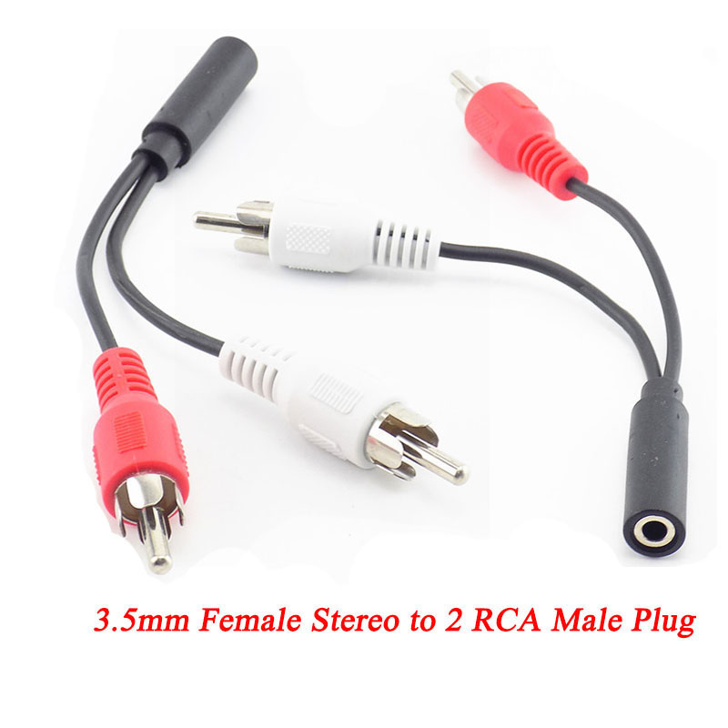 3.5mm RCA Female jack Stereo t - Cable Extension 3.5 บทวิจารณ์และราคา
