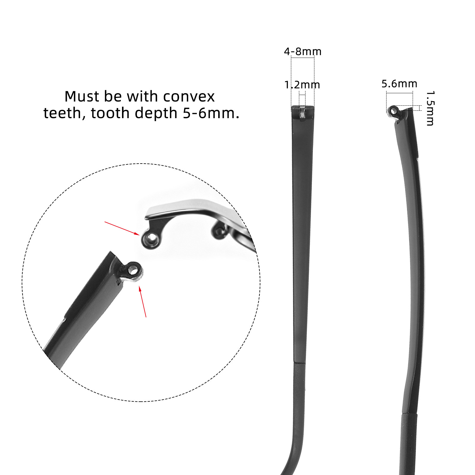 Universal Eyeglass Temple End  - Silicone Ear Tip Replacement บทวิจารณ์และราคา