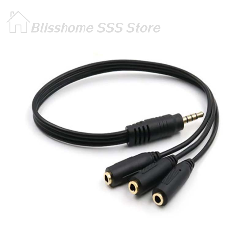 【S】3.5mm 3 Way Port Aux Multi  - Earphone Splitter Jack บทวิจารณ์และราคา