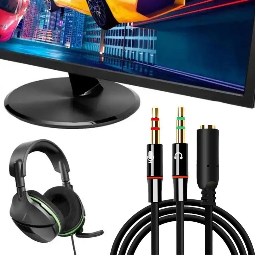 3.5mm Headphone Microphone Aud - Audio Splitter Y บทวิจารณ์และราคา