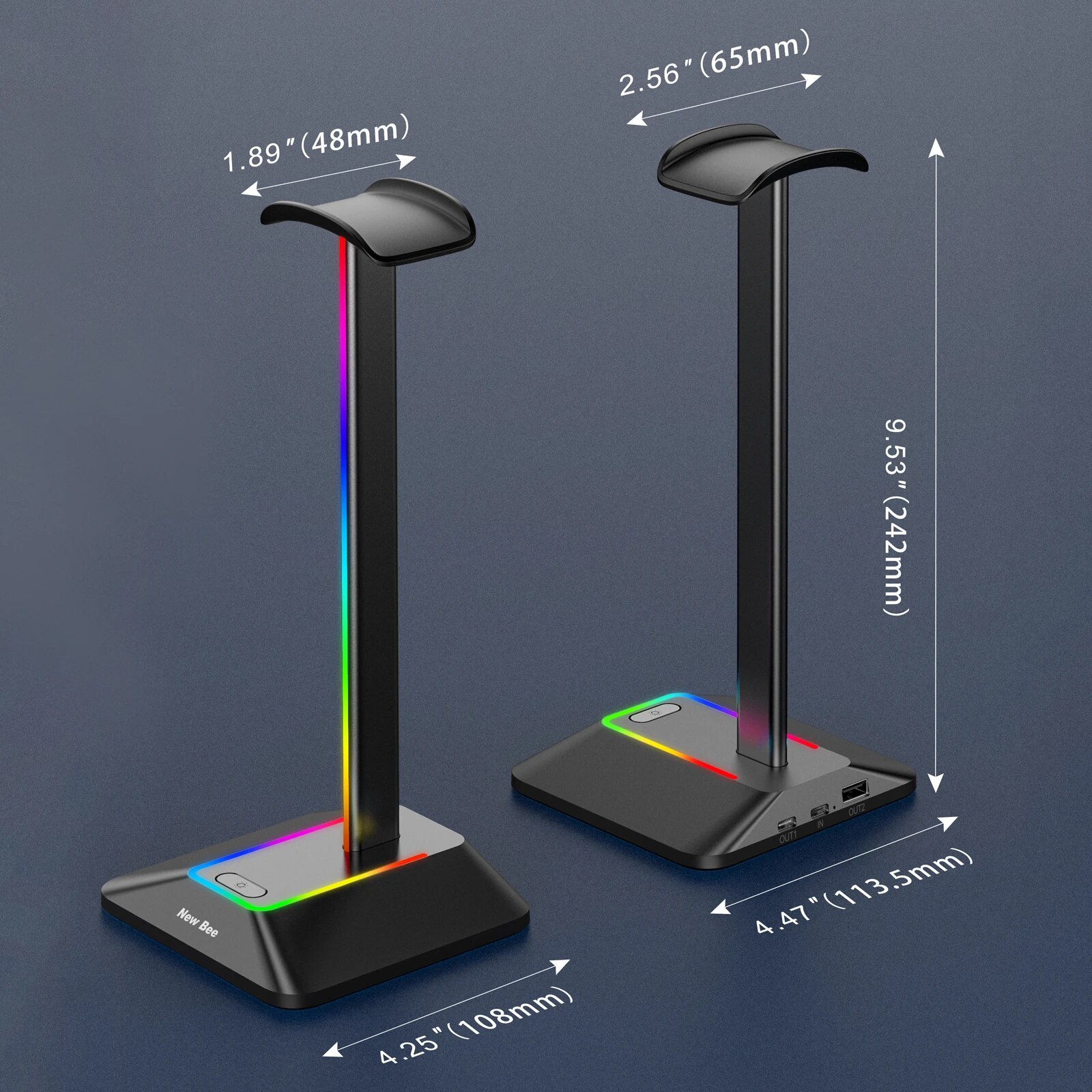 New Bee Z8 RGB Headphones Stan - Headphone Stand Desk บทวิจารณ์และราคา