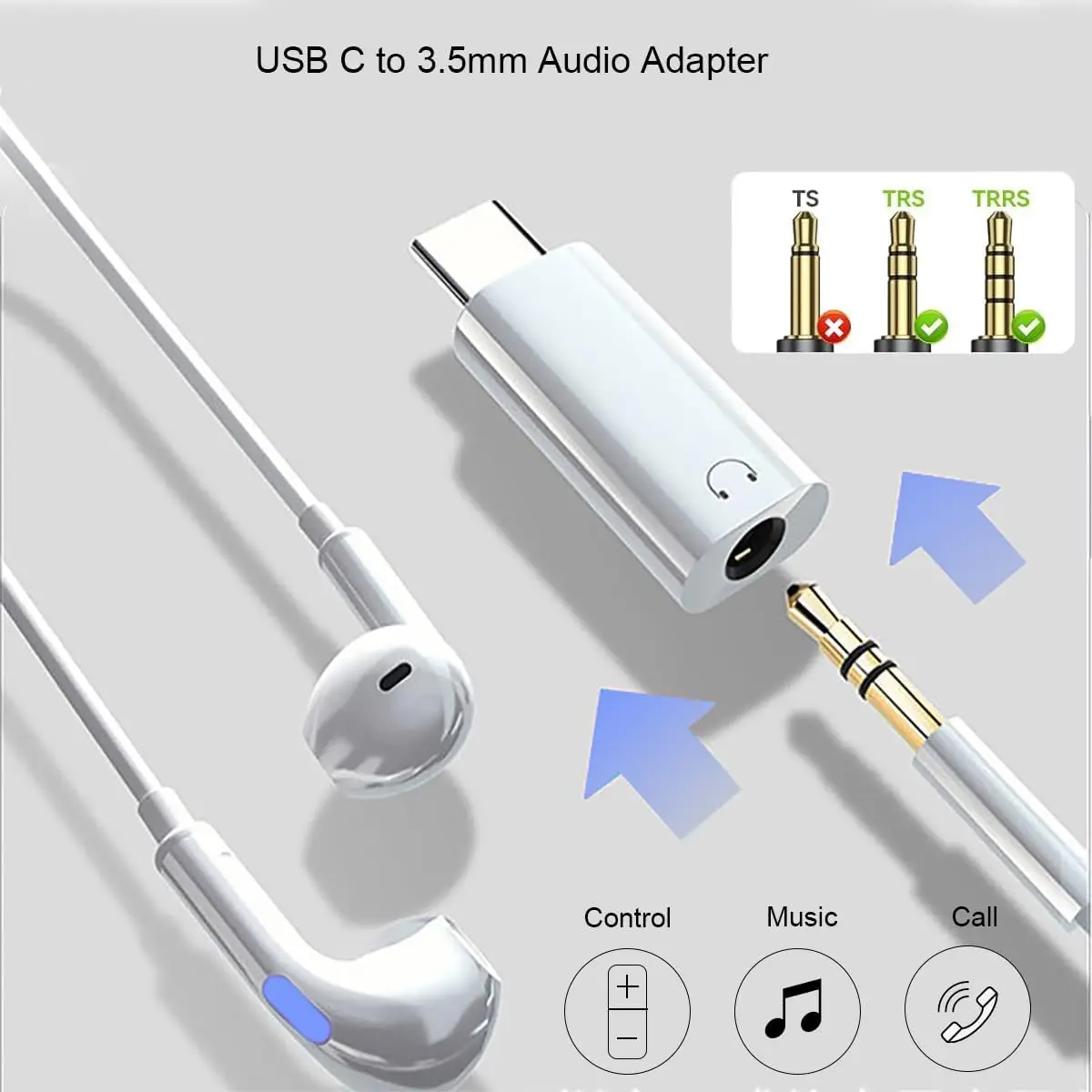 USB C to 3.5mm Earphone Adapte - Usb C Earphone บทวิจารณ์และราคา