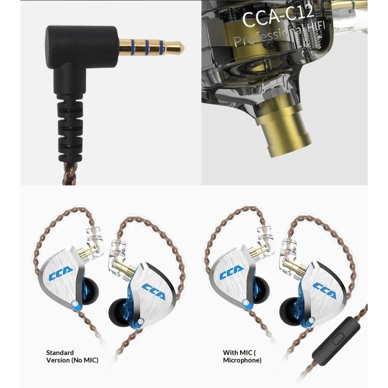 CCA C12 Earphones Hi-Fi Audiop - Audiophile Headphone Wired บทวิจารณ์และราคา