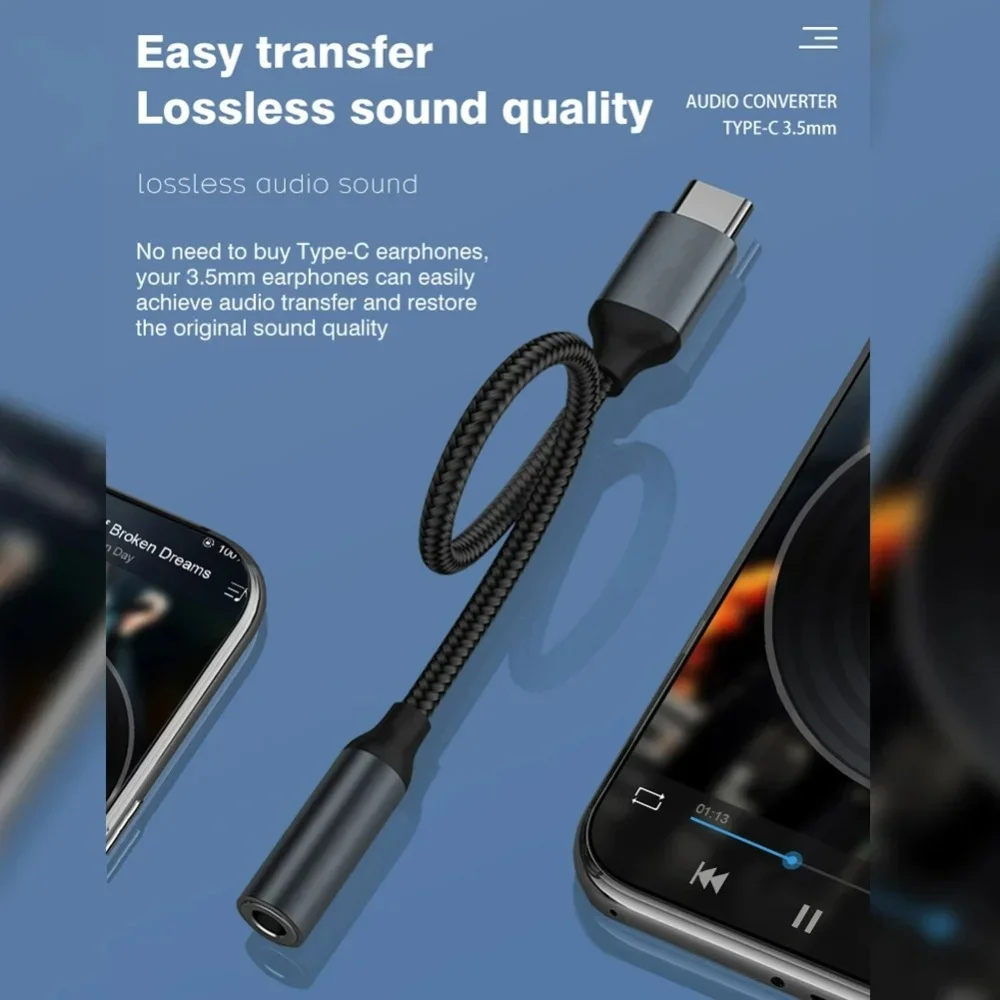 USB C 3.5mm Audio Adapter USB  - Audiophile Headphone Wired บทวิจารณ์และราคา