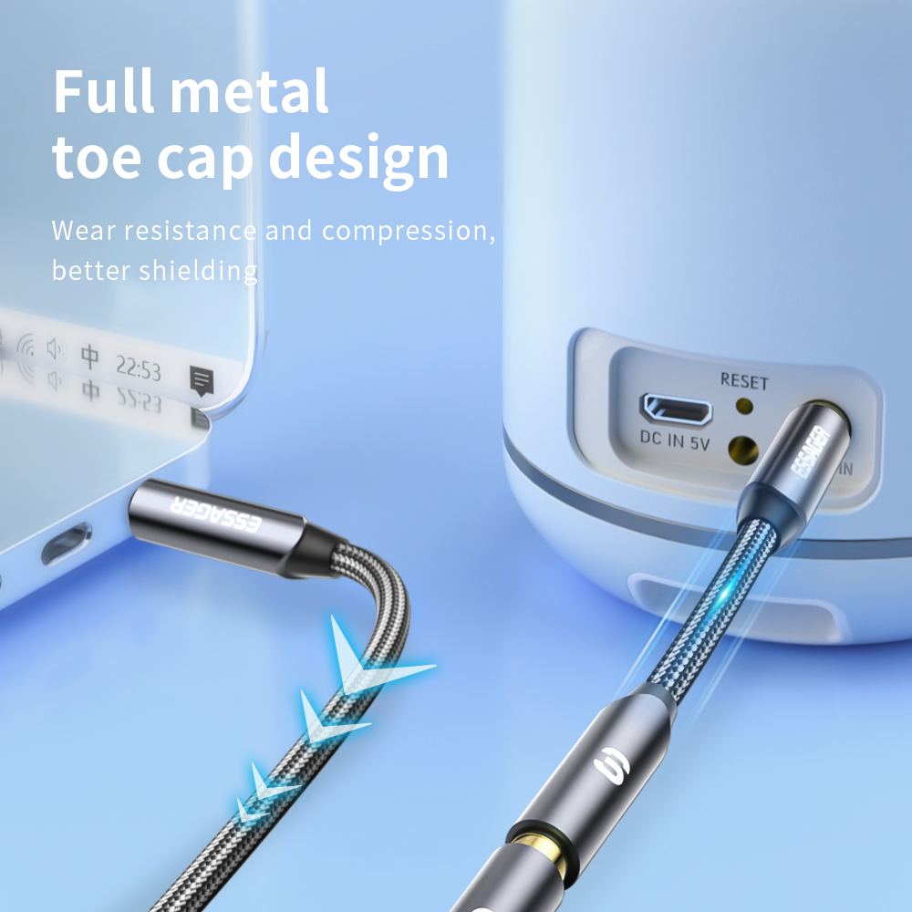 ESSAGER Headphone Extension Ca - Earphone Splitter Jack บทวิจารณ์และราคา
