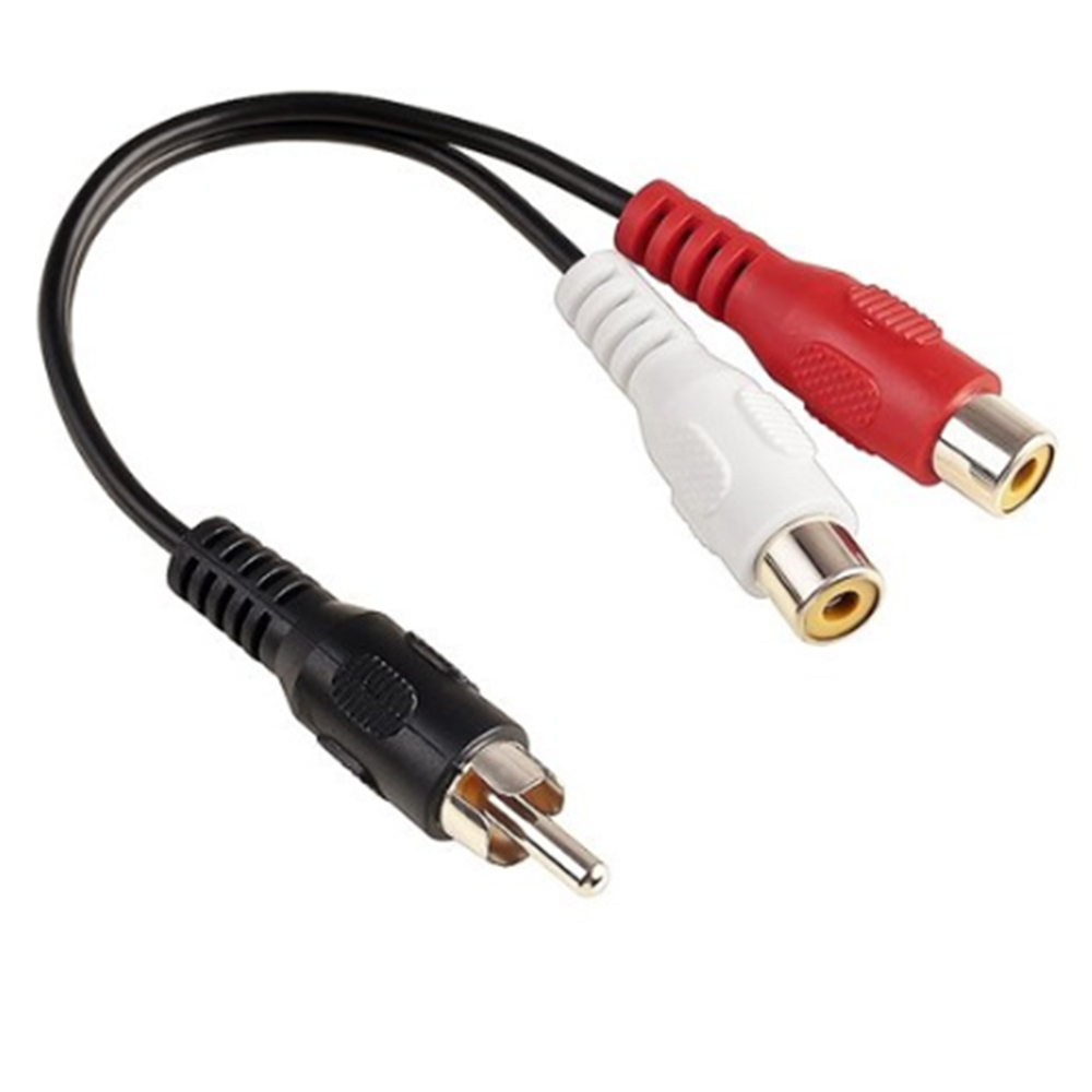 1 RCA Male Mono To 2 RCA Femal - Audio Splitter Y บทวิจารณ์และราคา