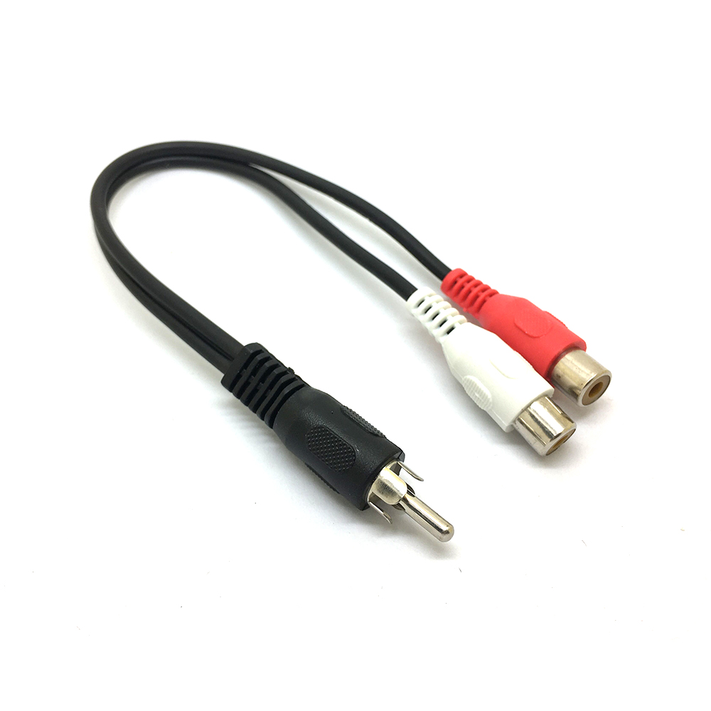 1 RCA Male Mono To 2 RCA Femal - Audio Splitter Y บทวิจารณ์และราคา