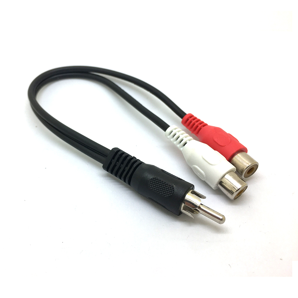 1 RCA Male Mono To 2 RCA Femal - Audio Splitter Y บทวิจารณ์และราคา