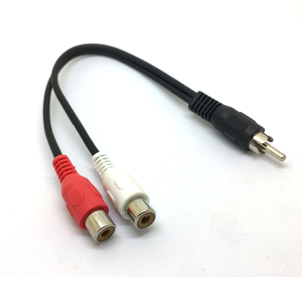1 RCA Male Mono To 2 RCA Femal - Audio Splitter Y บทวิจารณ์และราคา