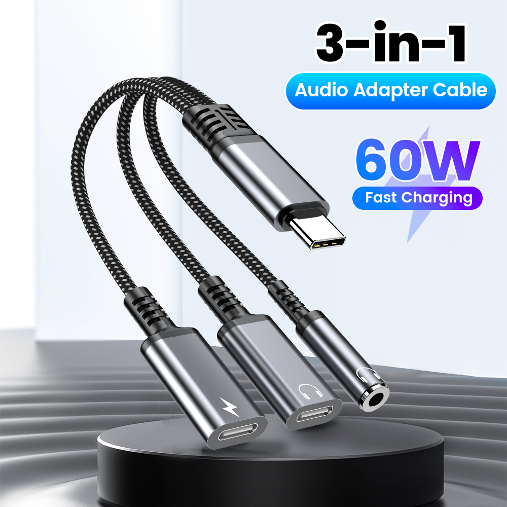 Type C Audio Adapter Cable 3in - Earphone Splitter Jack บทวิจารณ์และราคา