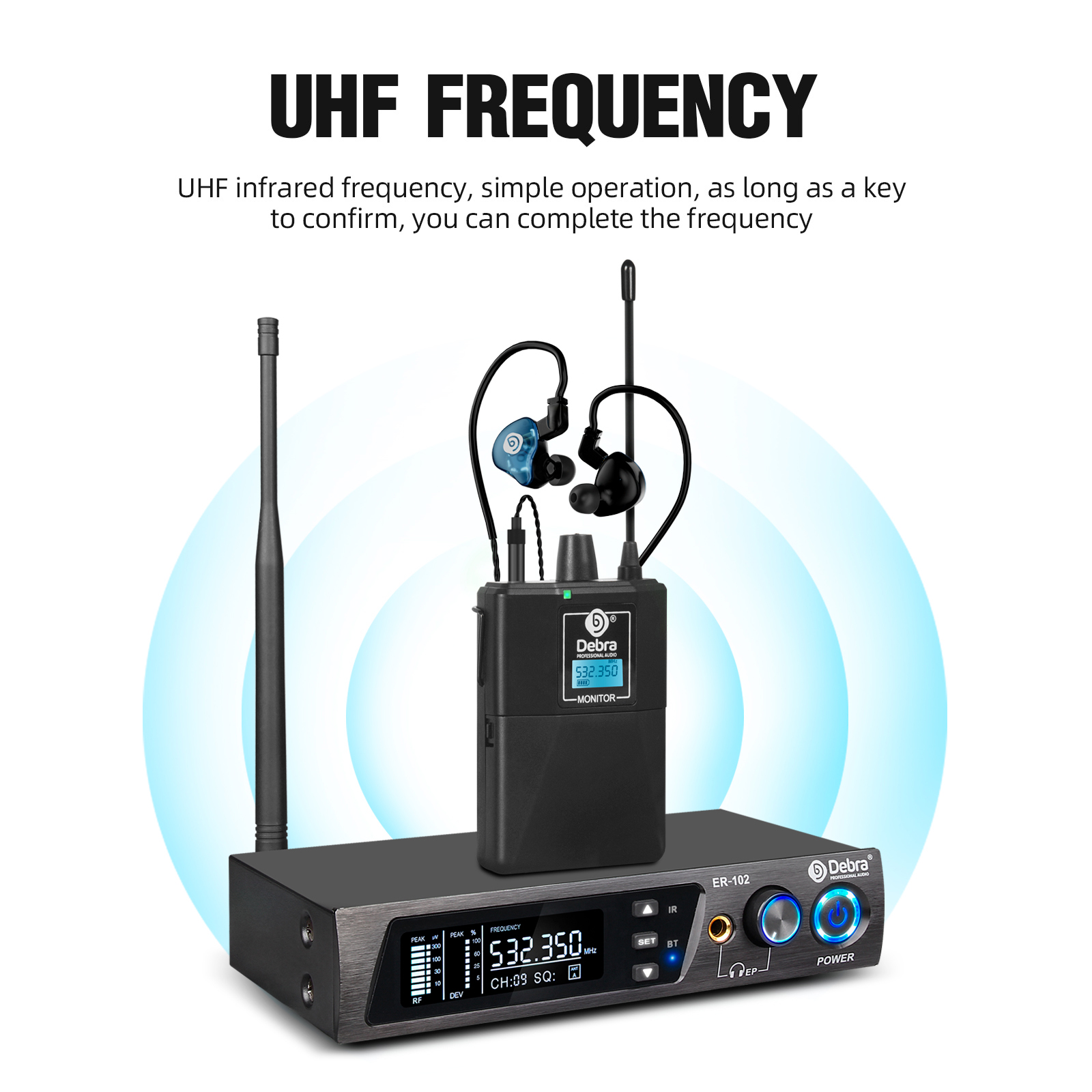 Debra ER-102 UHF IEM In Ear St - In Ear Monitor Iem บทวิจารณ์และราคา